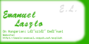 emanuel laszlo business card